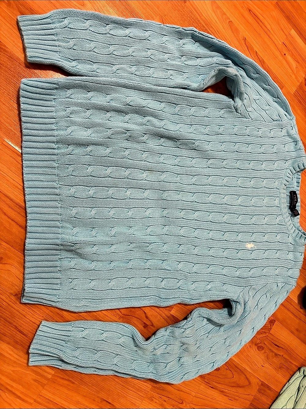 Polo Ralph Lauren Cable Knit Crewneck Blue Medium